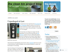 Tablet Screenshot of cleanbinproject.com